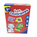 French educational puzzle toy with 24 word-picture pairs on paper plates for children aged 2+ years