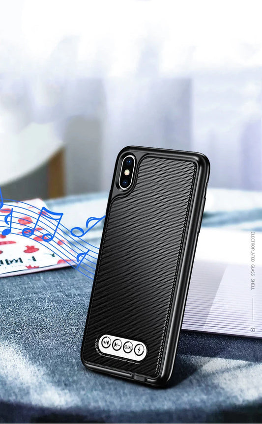 3 in 1 Bluetooth Speaker Phone Case for Apple iPhone with emergency charging clip