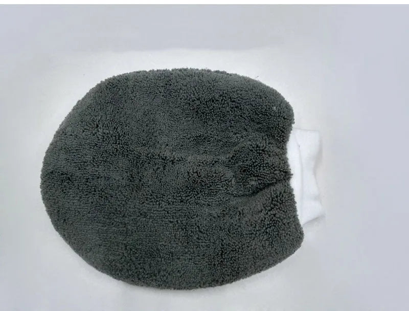 9-piece car wash cleaning kit with tyre brush, microfibre towels, sponge, glove, and waxing cakes in grey and orange