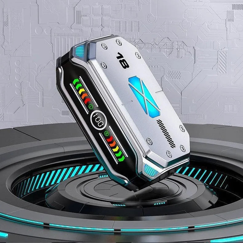 Touch Digital Display True Wireless Bluetooth headset in M43 E-sports silver with battery power screen