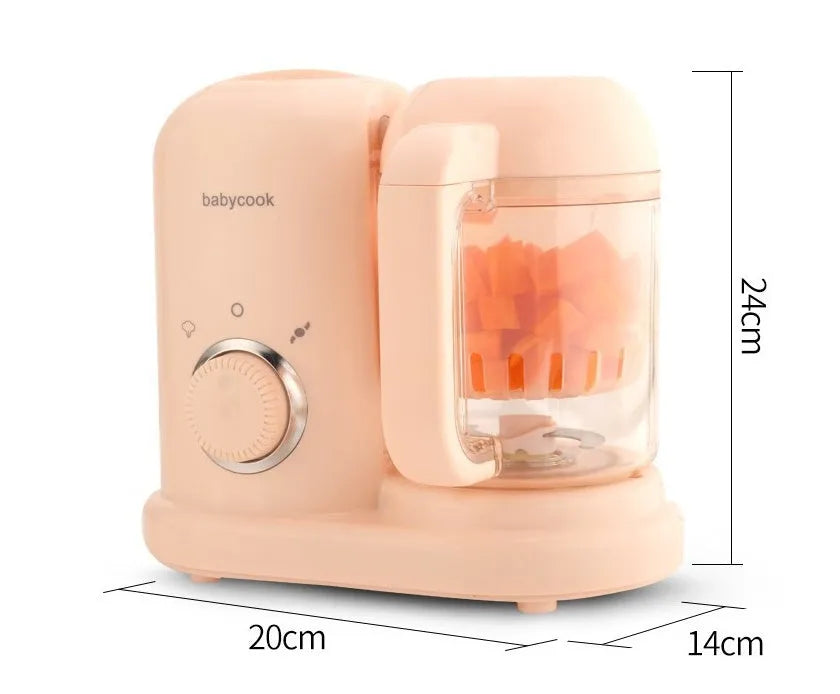 Green baby food processor steamer and blender with double mixing blades and 10 litre capacity