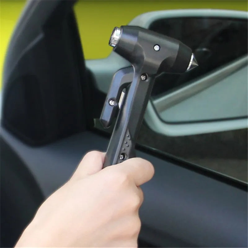ABS high carbon steel window breaker safety hammer for vehicle emergency escape in black colour