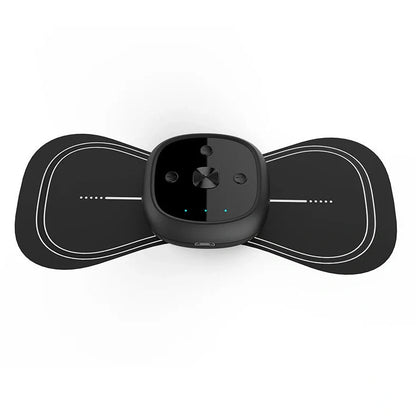 YSL-208 shoulder massager with remote control showing five massage technique options