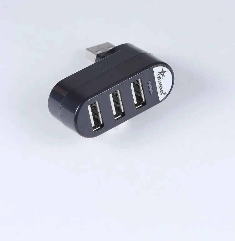 USB 2.0 hub splitter with spin colour finish in black and white options for computer port expansion