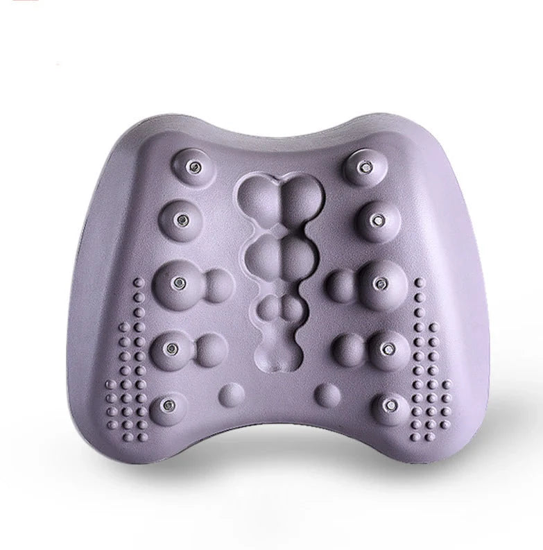Butterfly-shaped lumbar support pillow with magnetic therapy nodes for back pain relief