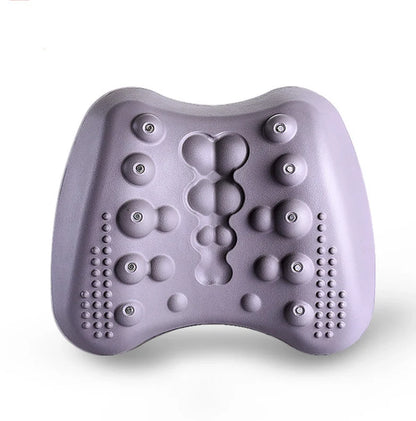 Butterfly-shaped lumbar support pillow with magnetic therapy nodes for back pain relief