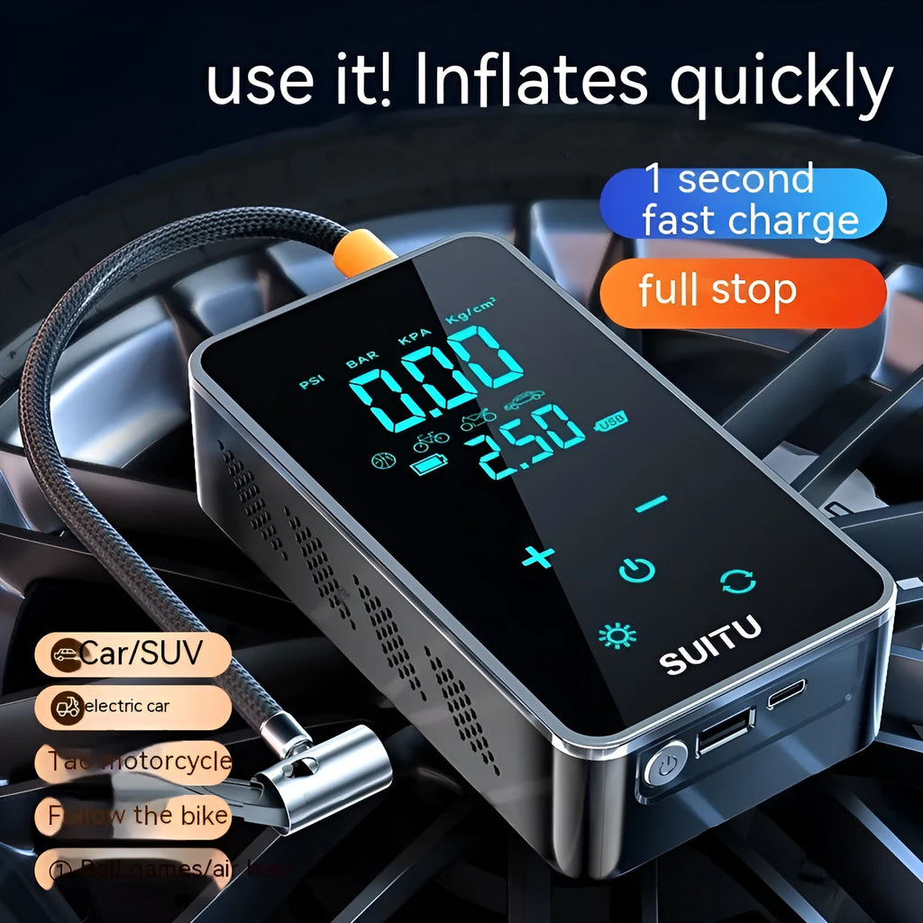 ST-9616C wireless portable car tyre pressure air pump with LCD screen display