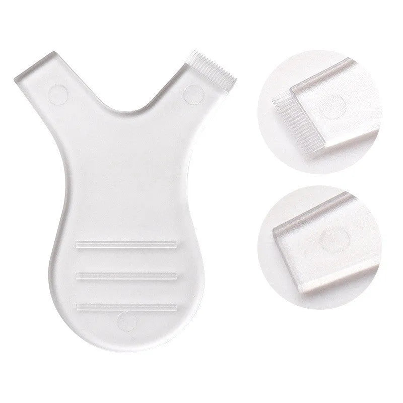 Five pairs of silicone gaskets for eyelash planting in blue, green, pink, rose red, and transparent