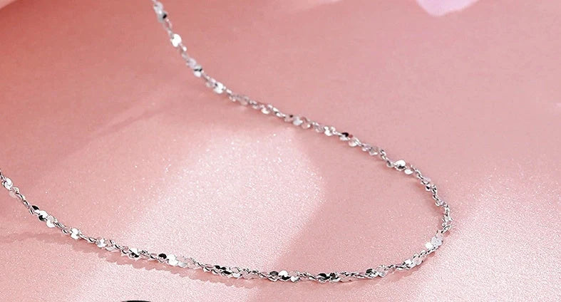 S925 sterling silver necklace with plating in various styles and lengths