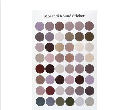 Morandi colour dot stickers for room and dormitory decoration
