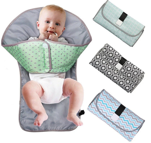 Waterproof portable baby changing pad in various colors, perfect for on-the-go nappy changes