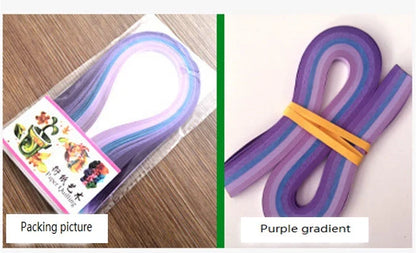 Gradient slip coloured star origami paper set with vibrant hues for DIY crafts