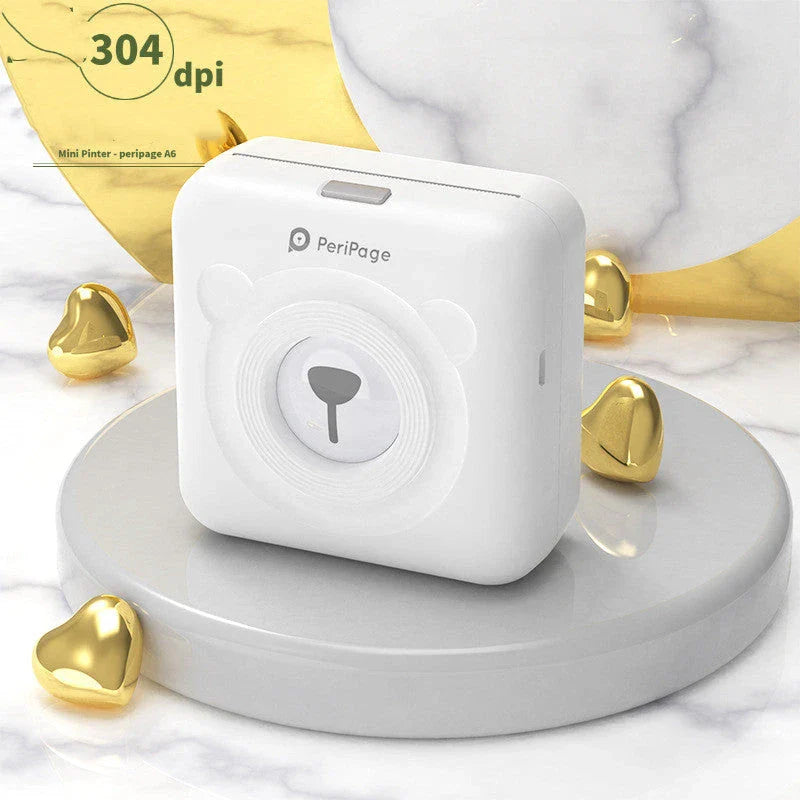 Compact wireless thermal printer for printing photos, labels, and memorabilia directly from your smartphone