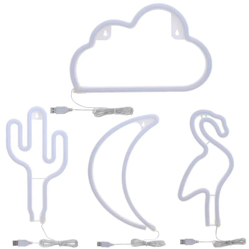 LED neon sign light in various designs for home decor