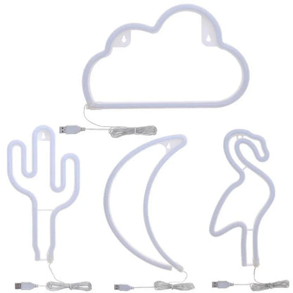 LED neon sign light in various designs for home decor