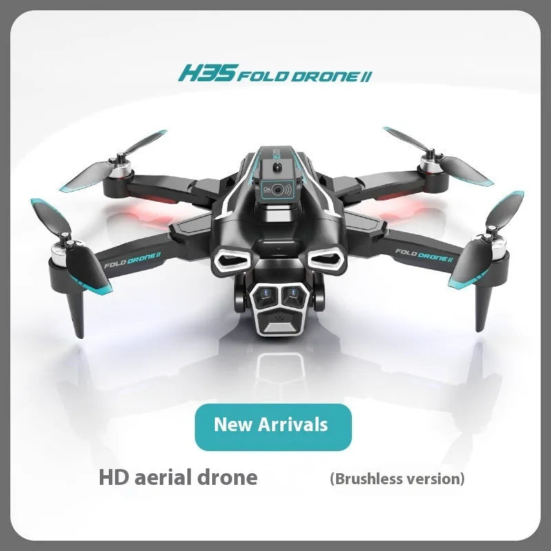H35 UAV drone with 8K HD camera, obstacle avoidance, and brushless motor in flight