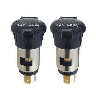 Waterproof ABS vehicle cigarette lighter socket with 12V output and 2.8cm hole size for car modification