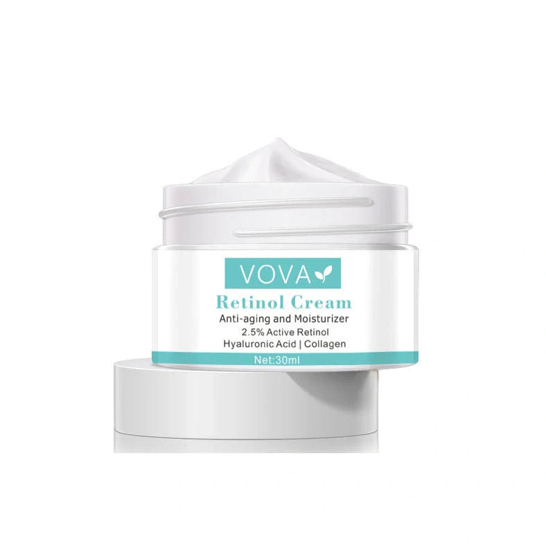 Collagen hyaluronic acid anti-wrinkle cream with 30ml capacity that reduces puffiness and tightens pores through moisturising skin care formulation lasting three years shelf life