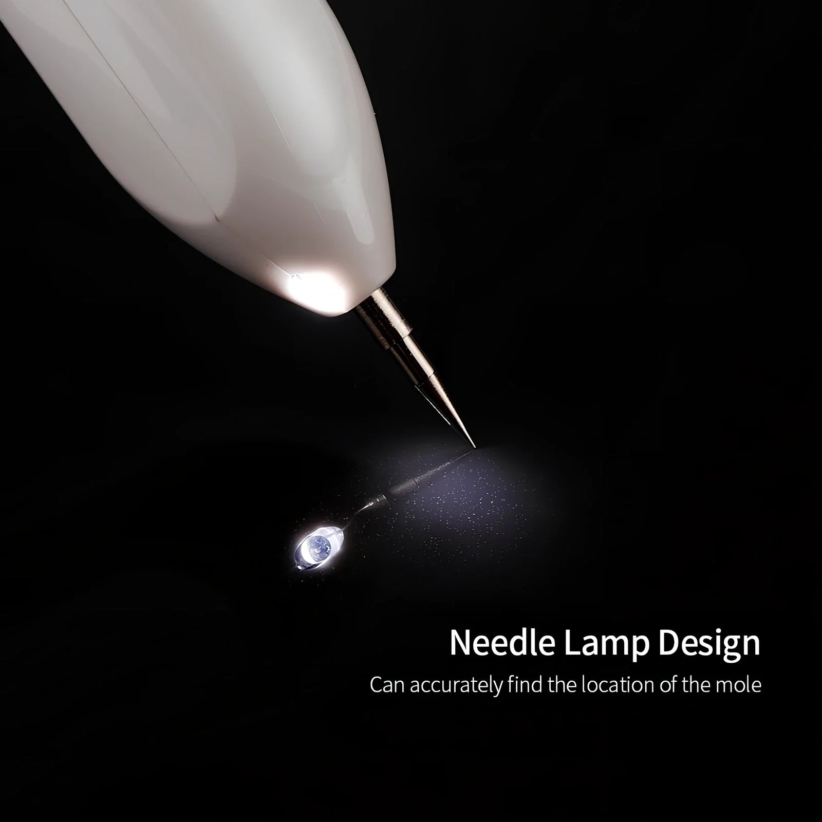 Silver grey Blue Light Acne Beauty Instrument pen with needles, USB, and 5ml cooling gel for spot removal