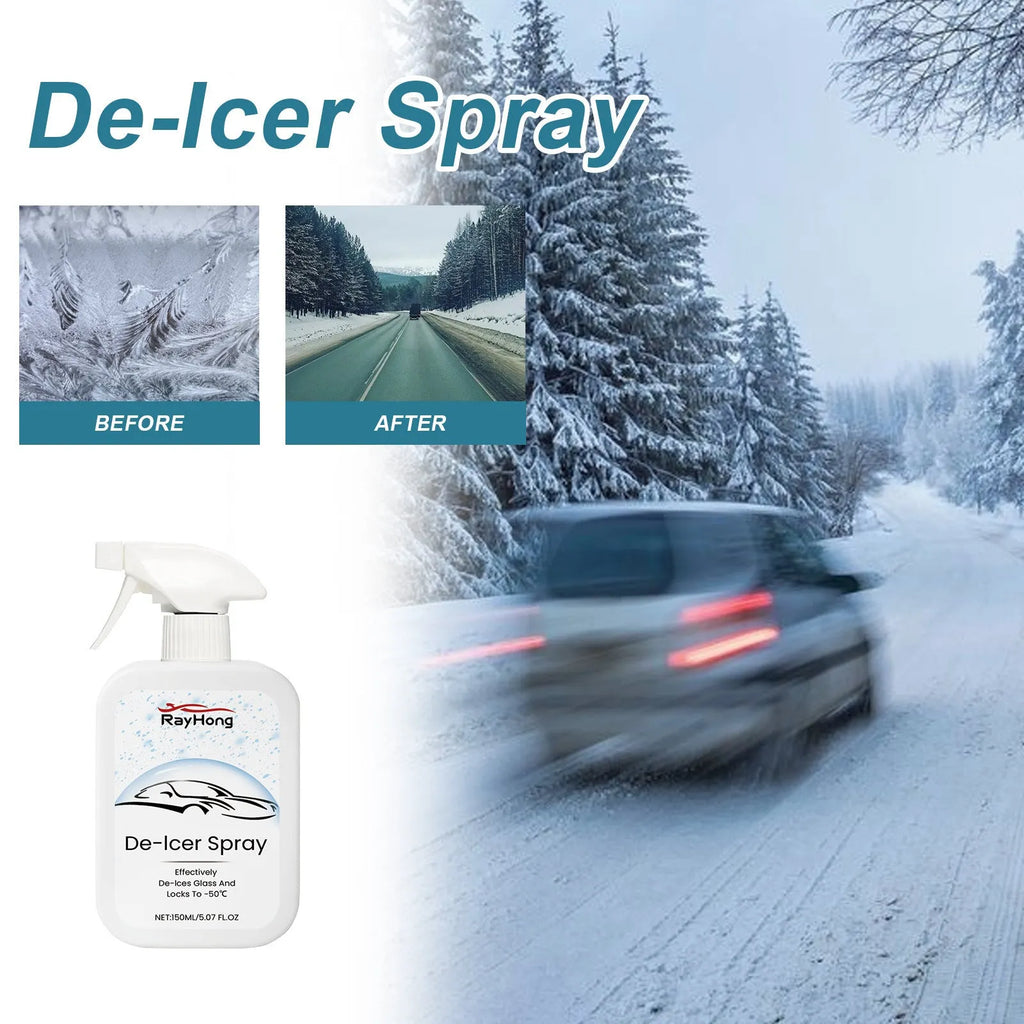 150ml car windscreen defrosting and anti-icing liquid bottle with spray applicator