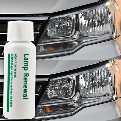 20ml automobile headlight repair liquid bottle for oxidation and yellowing restoration, with sanding steps for clear lenses