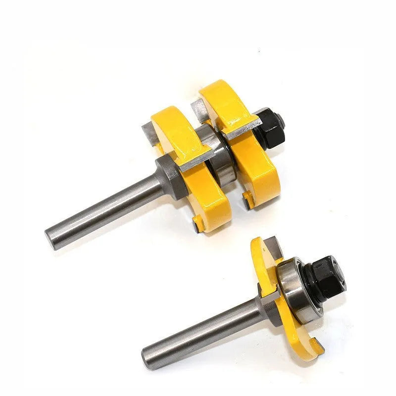 Carbide T-slot milling cutter with 8mm shank diameter and straight handle for woodworking