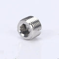 Stainless steel hexagon bulkhead plug for 3/8 series pipe connections