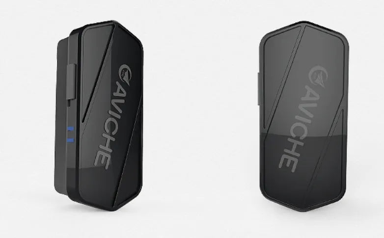 Black plastic air purifier necklace with 650mAh battery and compact 80mm dimensions
