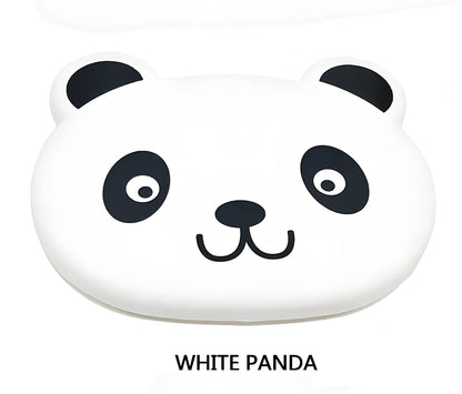 White child car seat table with 20x23.5cm surface and side hooks mounted on vehicle seat