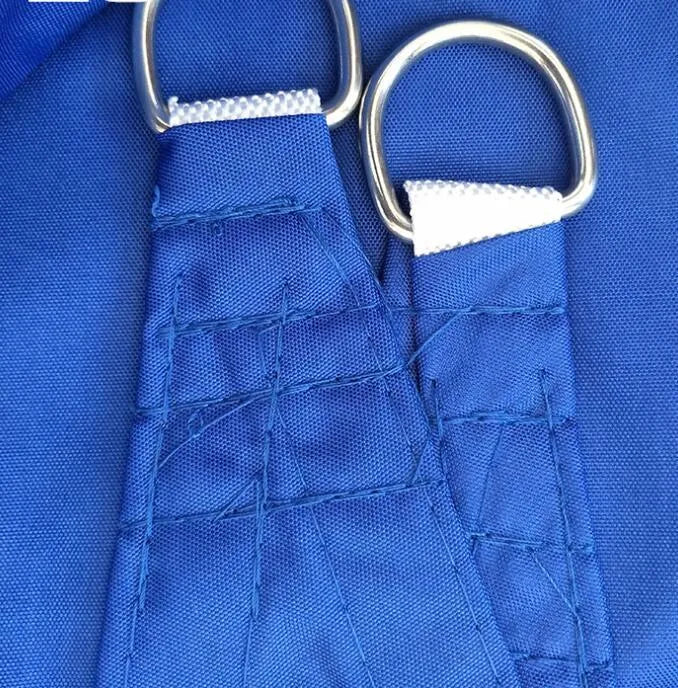 Blue 3x4 metre curved square shade sail providing outdoor UV protection
