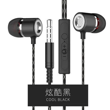 Fanbiya S1 metal in-ear earphones with ear hook design in black, gold, rose gold, or silver.