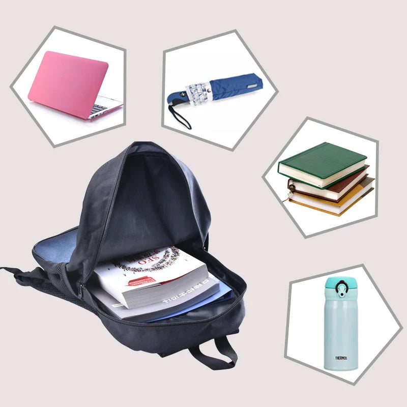 Marshmello black nylon computer backpack with water-resistant feature