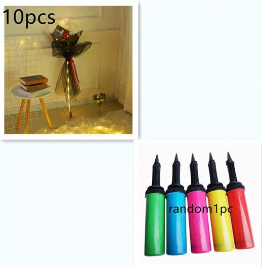 LED luminous balloon rose bouquet in various colors for Valentine's Day decorations