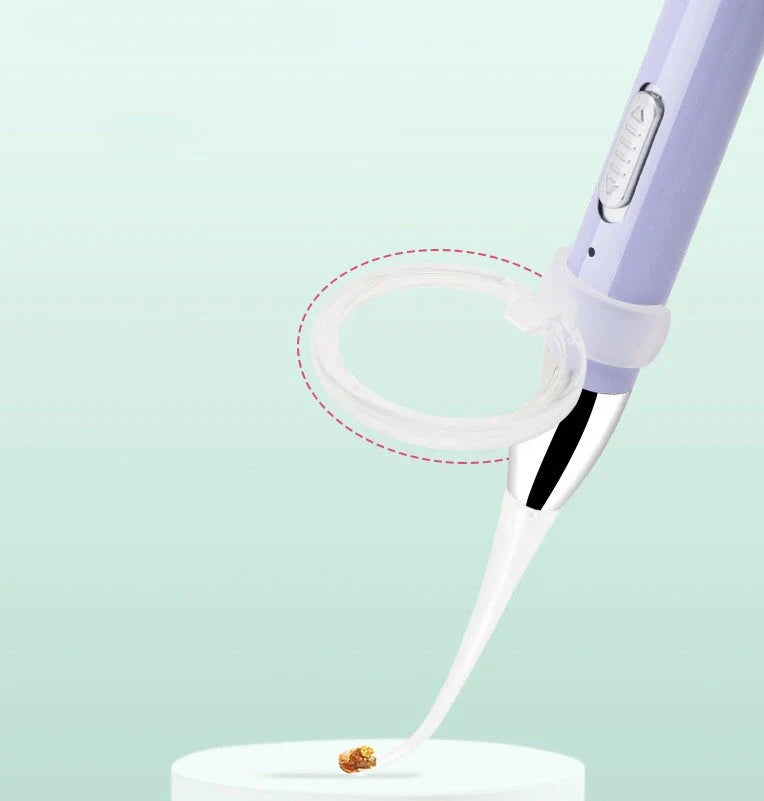 Children's rechargeable luminous ear pick in green and purple