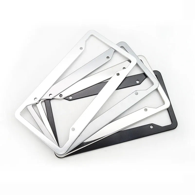Aluminium alloy stainless steel licence plate frame in four colour options measuring 200x150x20mm