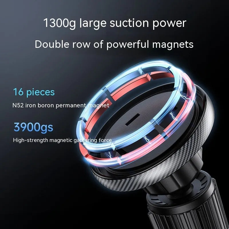 Metal car air outlet magnetic phone holder with hook attachment for navigator use