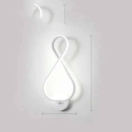 LED wall mounted bedside lamp with silicone shade in selected colour