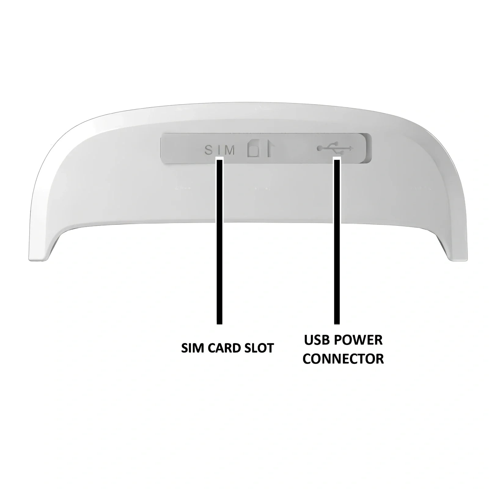 Black cat GPS tracker device with collar attachment showing 44g weight and waterproof design