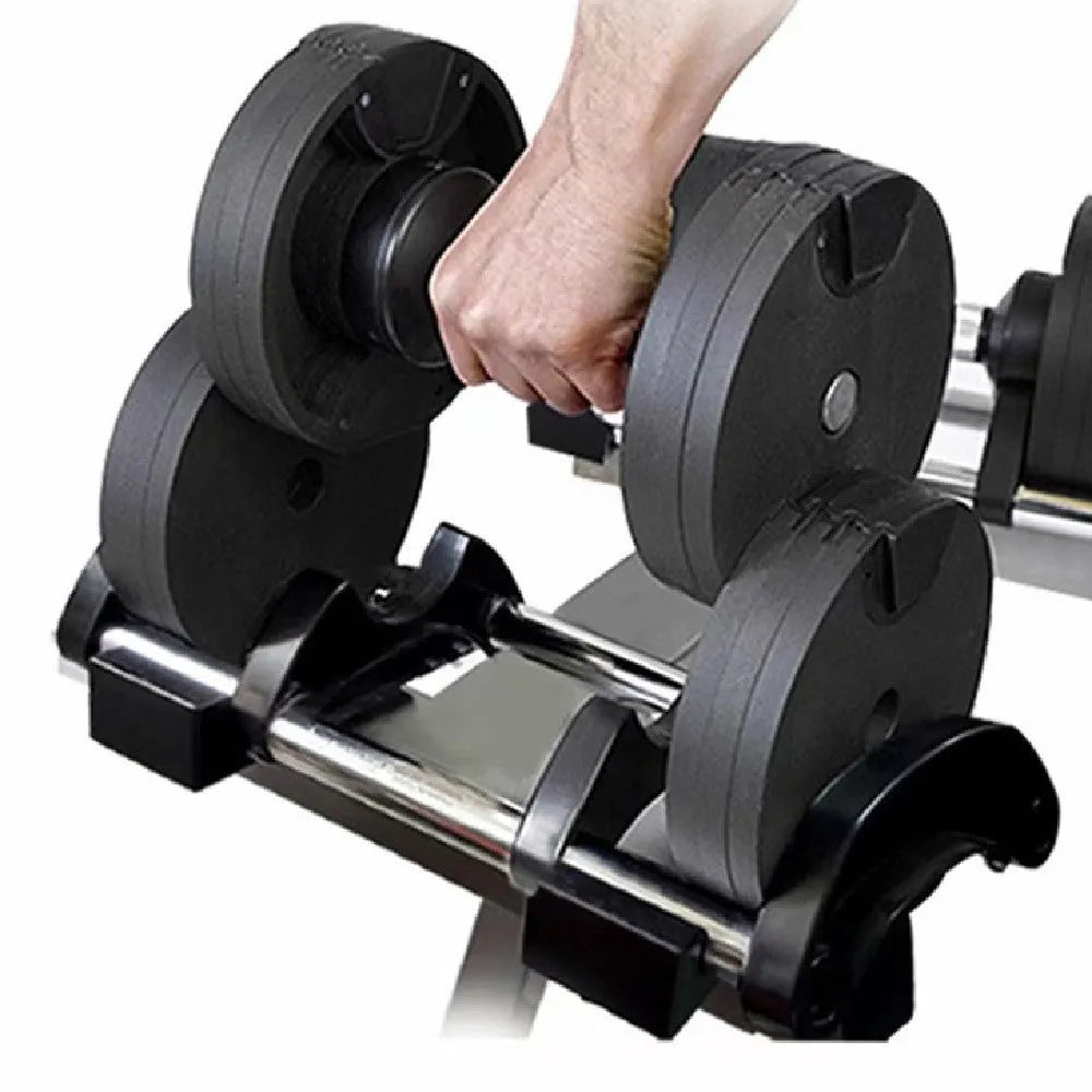 Cast iron electroplated dumbbell 20KG with compact 40x18cm size for strength training
