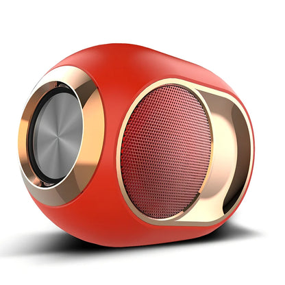 X6 Bluetooth speaker in black with 5W subwoofer, USB port, and 1200mAh battery for wireless audio