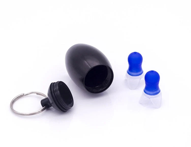 Aluminium noise reduction earplugs with 17mm caliber for effective sound blocking