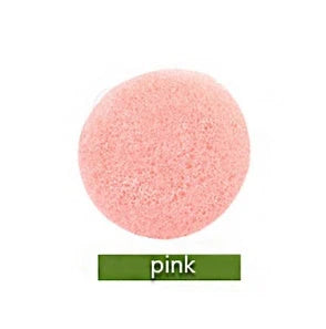 Natural Round Konjac Sponge for gentle face cleansing, suitable for all skin types
