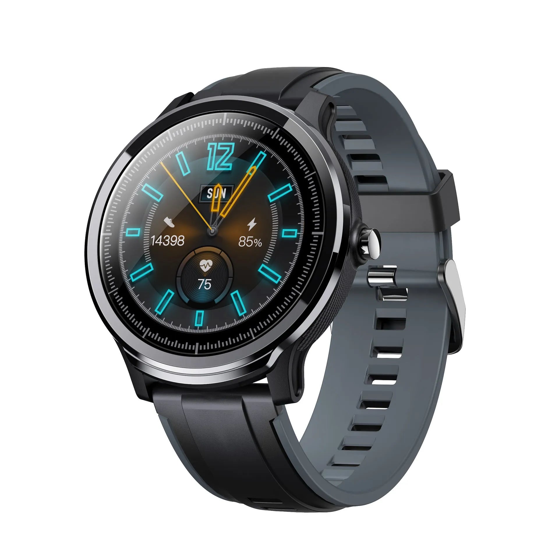 Kospet PROBE smart watch with 1.3 inch touch screen on silicone wrist strap