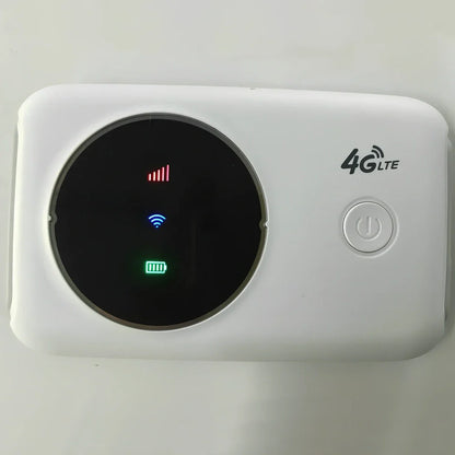 White 4G wireless router with 150Mbps speed, dual band 5GHz support, and SIM card slot for secure connectivity