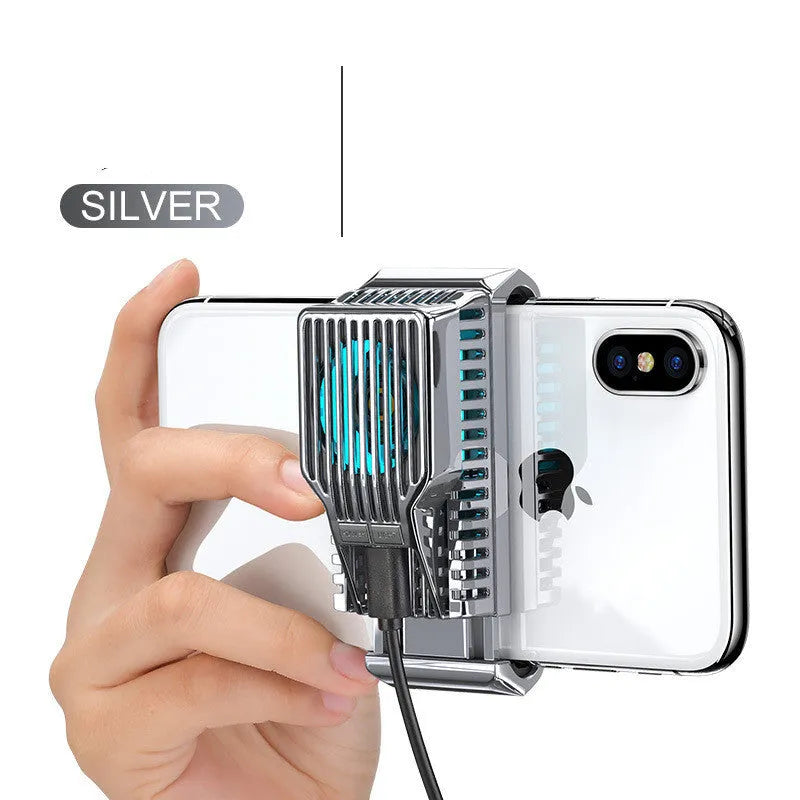Black clip-on mobile phone radiator with aluminium alloy and ceramic construction for 4-7 inch smartphones