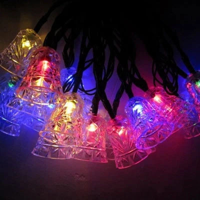 4 meters 20 light bells solar light string with warm white glow for outdoor decoration
