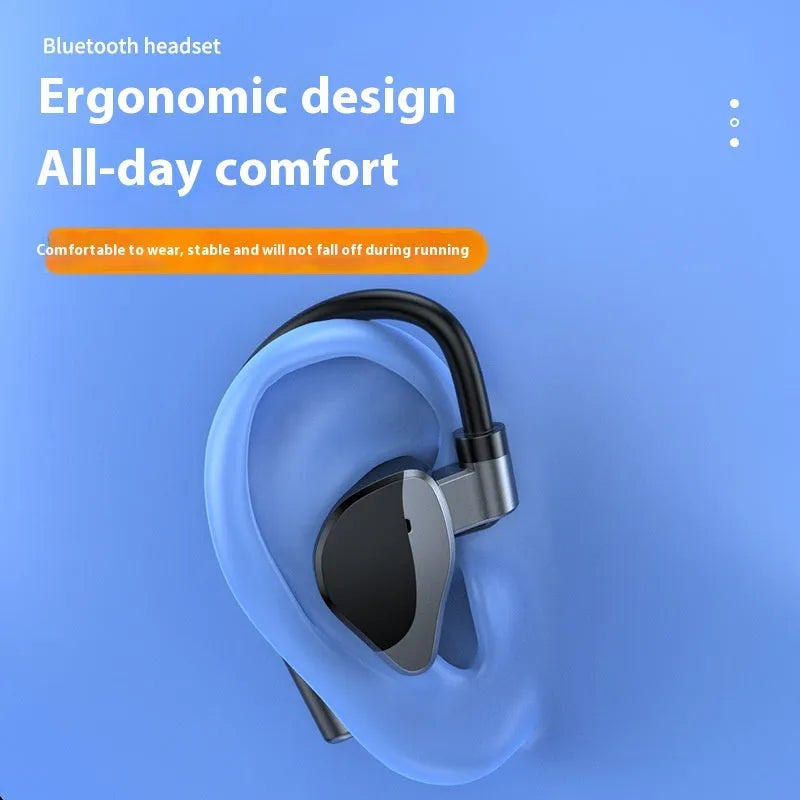 Private Model L15 wireless Bluetooth headset single ear ear-mounted ABS waterproof in silver black colour