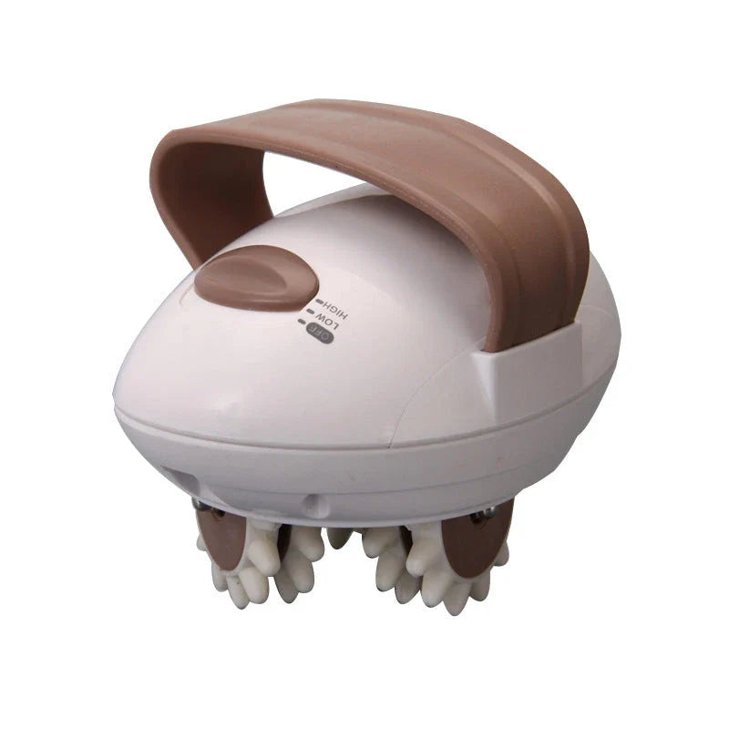 3D Electric Roller Massager for muscle shaping and relaxation in white and coffee