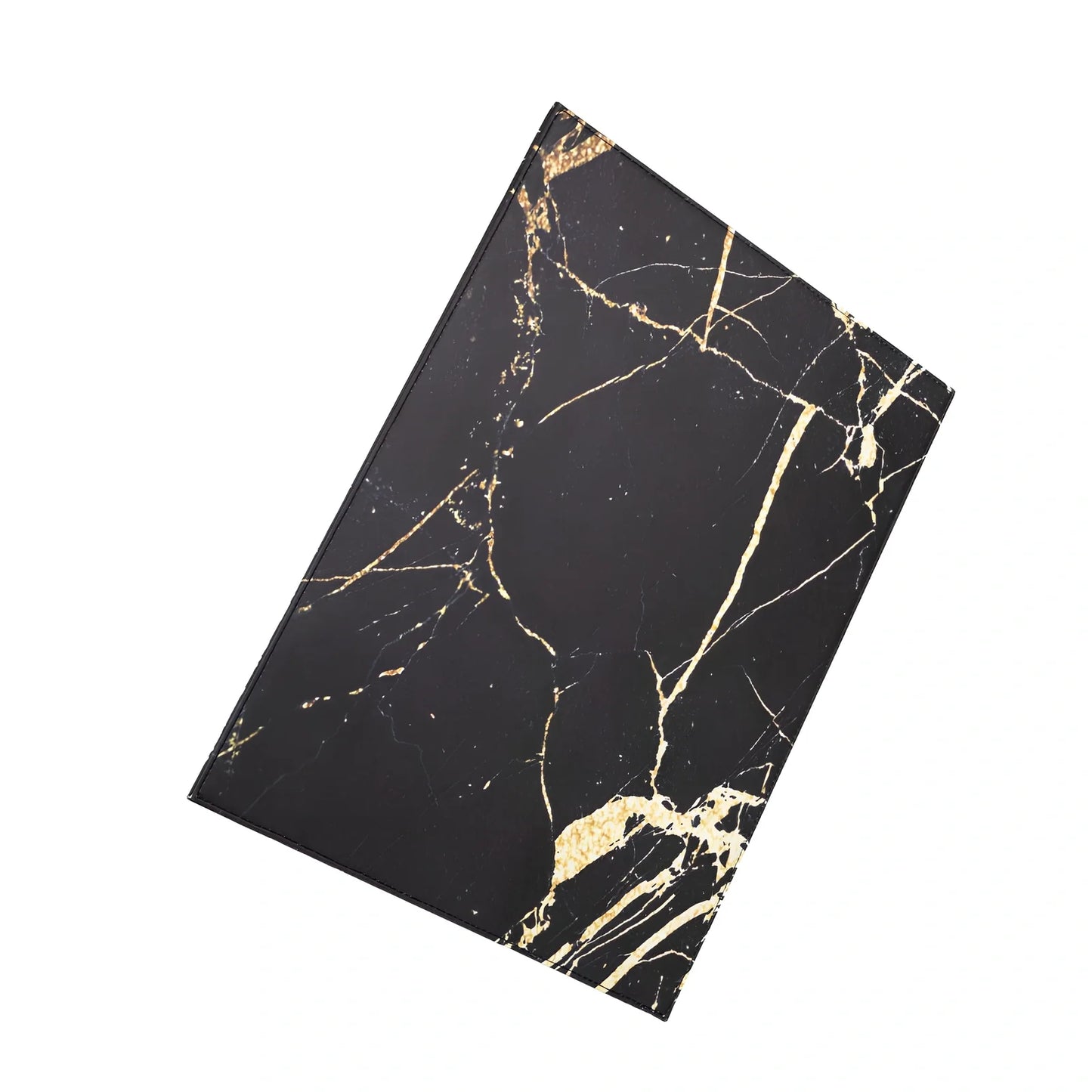 Black anti-radiation tablet pad, 35cm x 25cm with heat-insulating print and straps for 20-33cm devices