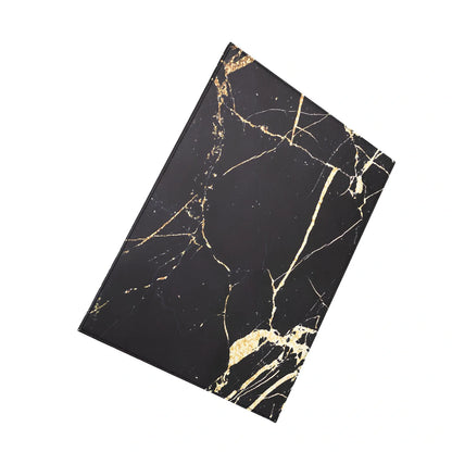 Black anti-radiation tablet pad, 35cm x 25cm with heat-insulating print and straps for 20-33cm devices